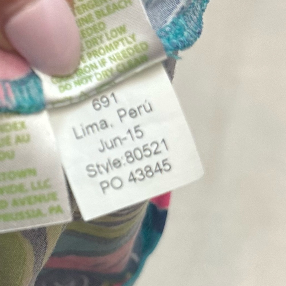 Lilly Pulitzer Tabbie Tank in Sea Blue XS 51519 - Picture 8 of 9